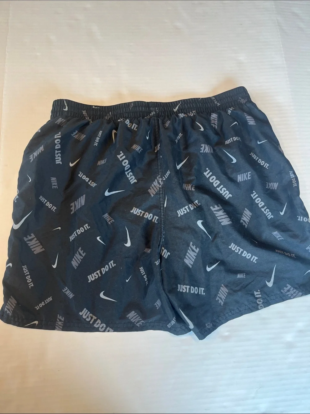 Nike Men’s Black Athletic Logo Print Shorts
